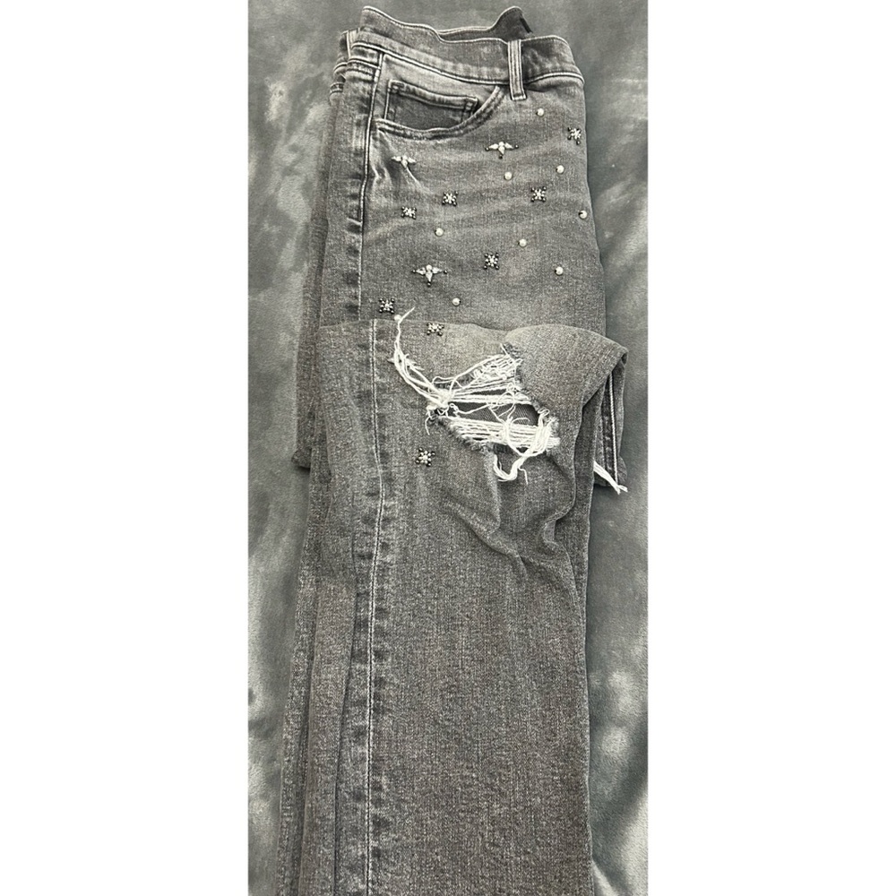 🩶 Express Embellished Mom Jeans - Picture 8 of 9